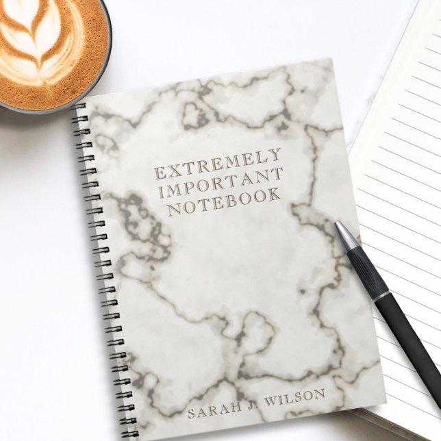Cuaderno Nombre de Marble: bloc de notas para empresas extr (Extremely important notebook for your home office. Just add your name)