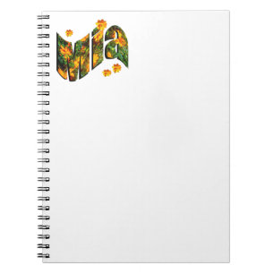 Cuaderno Nombre de Mia Floral, bloc de notas