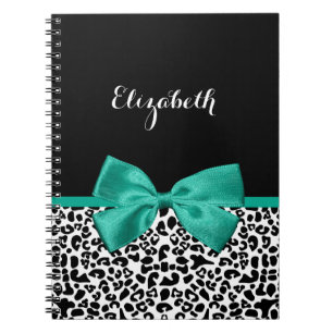 Cuaderno Nombre de Moda de la cinta verde esmeralda impresa
