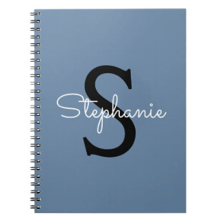 Cuaderno Nombre de Monograma Azul