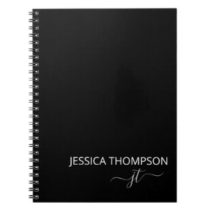 Cuaderno Nombre de monograma de chica con letra cursiva sim