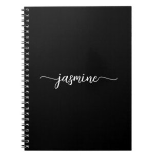 Cuaderno Nombre de monograma de letra moderna femenina en n