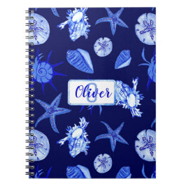 Cuaderno Nombre de monograma de personalizado de patrones d