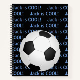 Cuaderno Nombre de niño personalizado "es Cool" Fútbol
