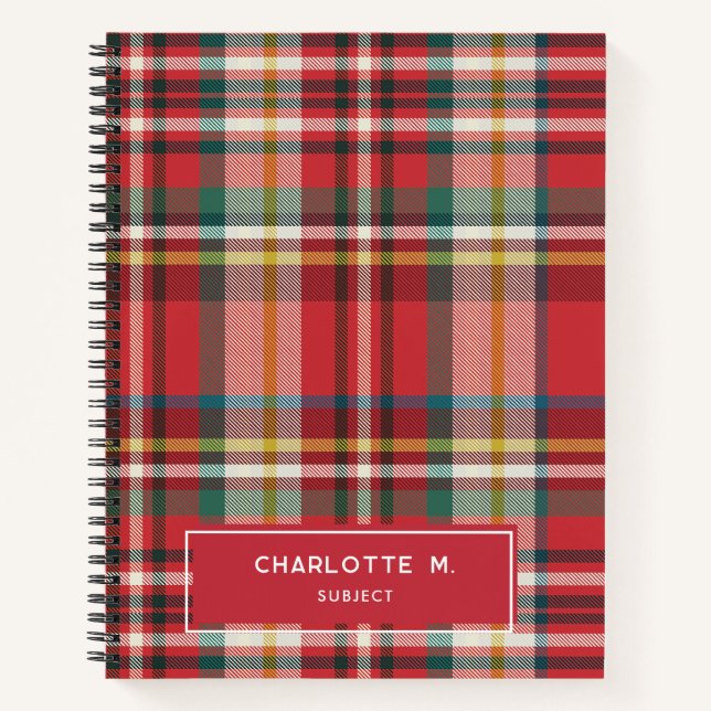 Cuaderno Nombre de niños personalizados coloridos y clásico (Anverso)