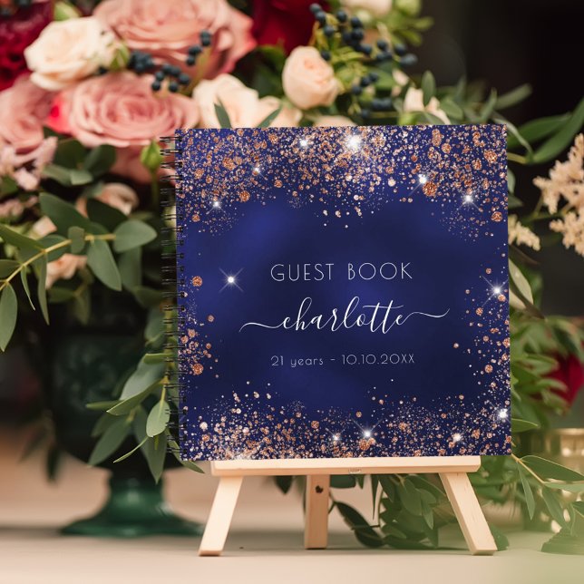 Cuaderno Nombre de oro del rosa azul de cumpleaños del libr (Subido por el creador)