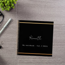 nombre de oro negro escritura minimalista