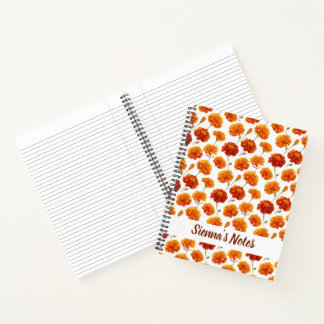 Cuaderno Nombre de Patrón Clásico de Marigold
