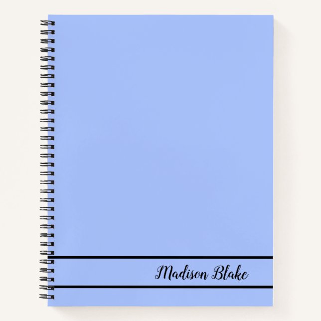 Cuaderno Nombre de Personalizable de la llanura del pasto a (Anverso)