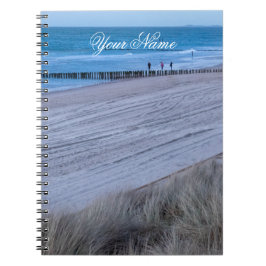 Cuaderno nombre de personalizable océano amante playa sunse