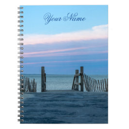 Cuaderno nombre de personalizable océano amante playa sunse