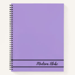 Cuaderno Nombre de Personalizable púrpura púrpura minimalis