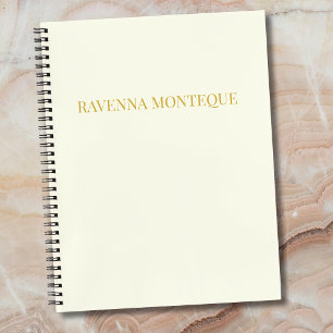 Cuaderno Nombre de Serif personalizado de lujo para regalar