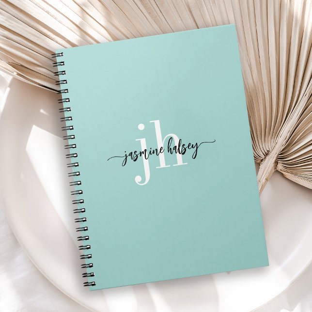 Cuaderno Nombre de tendencia simple e iniciales (Subido por el creador)