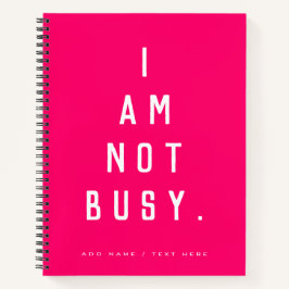 Cuaderno Nombre de tipografía de color blanco rosado no ocu