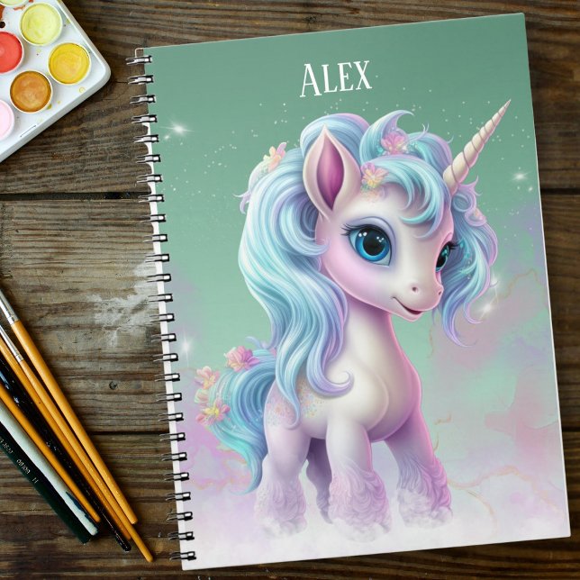 Cuaderno Nombre de unicornio de personalizado (Custom Unicorn Name Notebook)