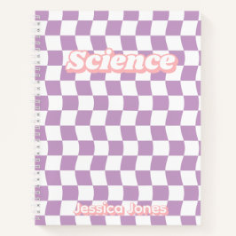 Cuaderno Nombre del asunto del tablero de ajedrez de color 