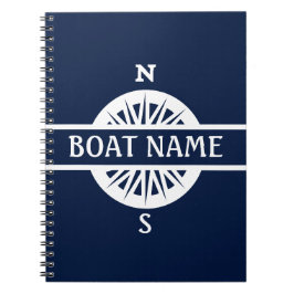Cuaderno Nombre del barco Compass Registro del Capitán