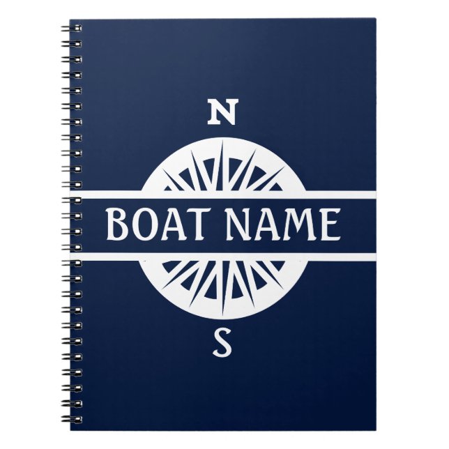 Cuaderno Nombre del barco Compass Registro del Capitán (Frente)