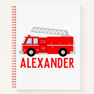 Cuaderno Nombre del camión de bomberos