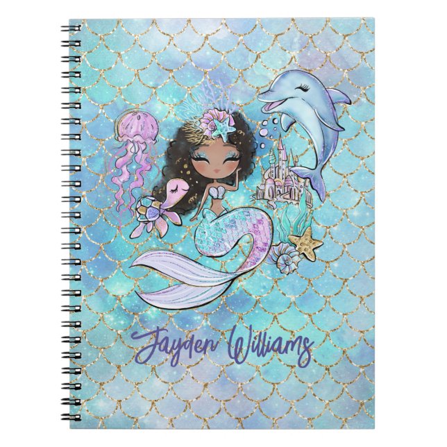 Cuaderno Nombre del Chica de los suministros de la escuela  (Frente)