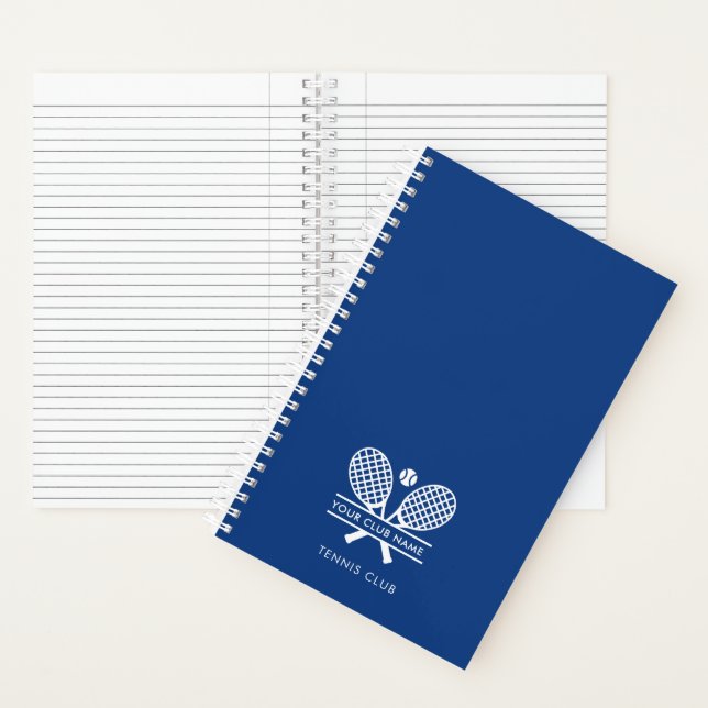Cuaderno Nombre del Club de Campo de Tenis Simple Entrenado (Interior)
