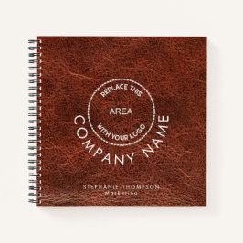 Cuaderno Nombre del empleado de la empresa Logotipo QR Brow