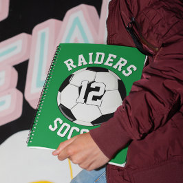 Cuaderno Nombre del equipo de fútbol y número de camiseta d