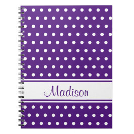 Cuaderno Nombre del guión de la banda de puntos de la púrpu