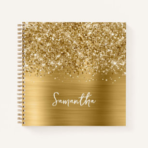 Cuaderno Nombre del guión del dorado Purpurinoso