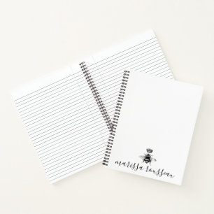 Cuaderno Nombre del guión manuscrito del logotipo de la abe