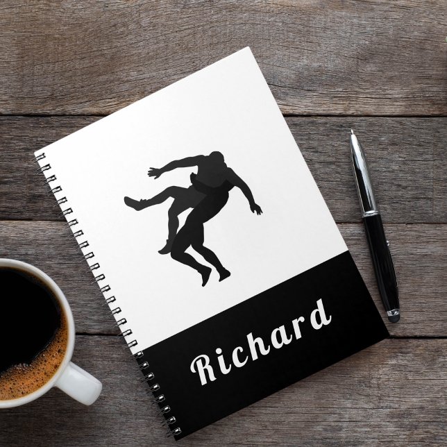 Cuaderno Nombre del luchador del diseño del tema de lucha e (Subido por el creador)