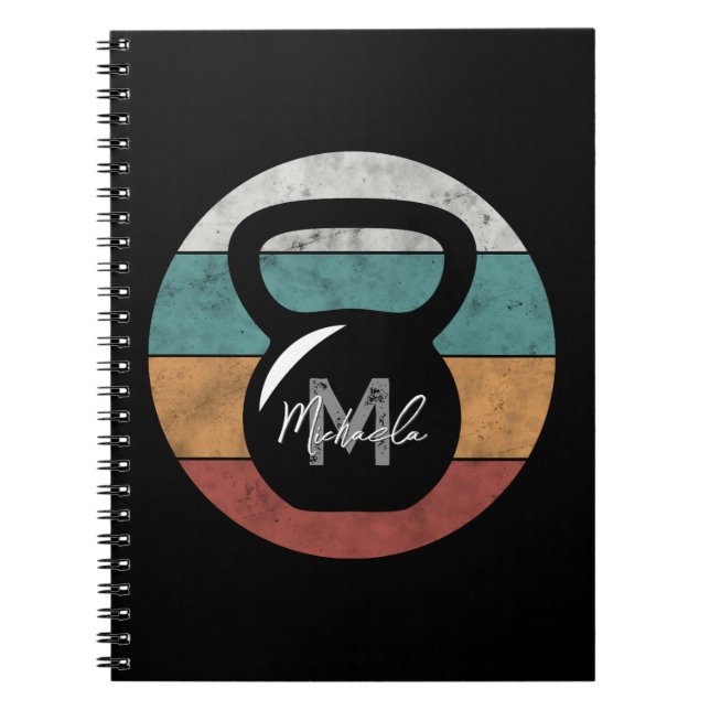 Cuaderno Nombre del monograma del personalizado del timbre  (Frente)