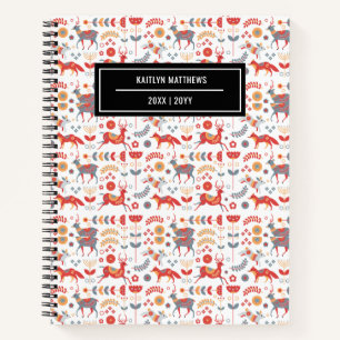 Cuaderno Nombre del patrón de animales de leopardo elegante