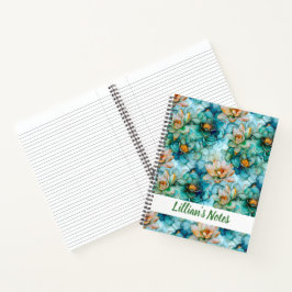 Cuaderno Nombre del patrón de Lily de Agua Clásica
