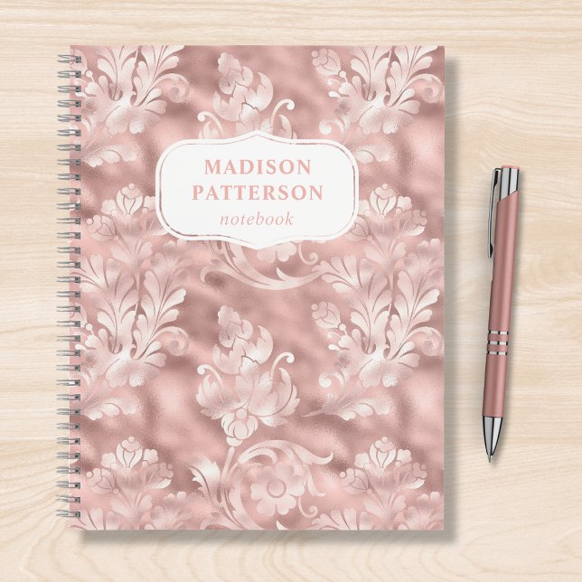 Cuaderno Nombre del patrón de Moda de giro floral de despla (Subido por el creador)