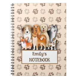 Cuaderno Nombre del patrón de personalizable de la huella d