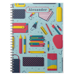 Cuaderno Nombre del patrón de regreso a la escuela