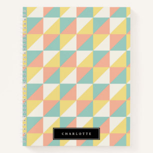 Cuaderno Nombre del patrón de triángulo geométrico abstract