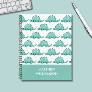 Cuaderno Nombre del patrón del dinosaurio Stegosaurus