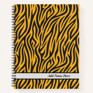 Cuaderno Nombre del Personalizable de impresión de tigres m