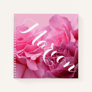 Cuaderno Nombre del personalizable Marion bonito rosa rosa 