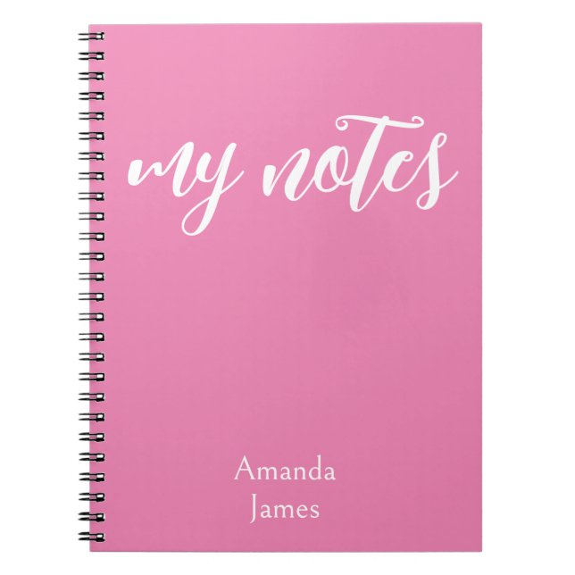 Cuaderno nombre del personalizable, nombre personal (Frente)