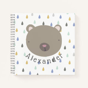 Cuaderno Nombre del personalizable Oso Cuto