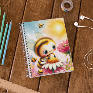 Cuaderno Nombre del personalizable - Sonrisas y flores sole
