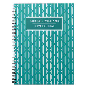 Cuaderno Nombre del Personalizado de patrón de banda de dia