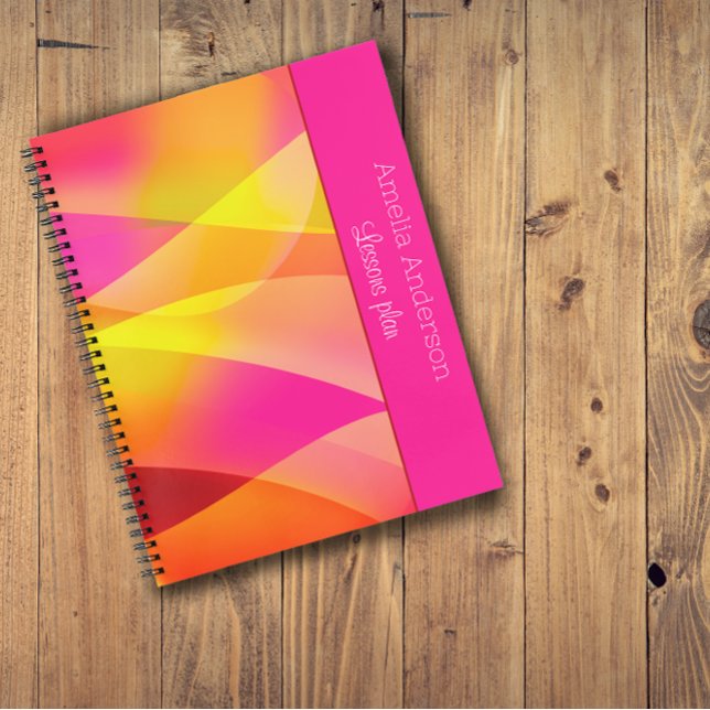 Cuaderno Nombre del planificador de profesores geométrico m (Subido por el creador)