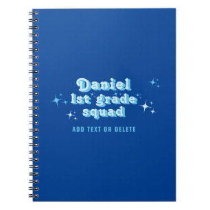 Cuaderno Nombre del profesor de la clase azul para niños Eq