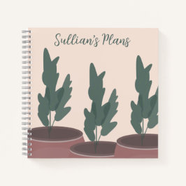 Cuaderno Nombre del script de plantas en maceta