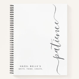 Cuaderno Nombre en espiral minimalista personalizado 